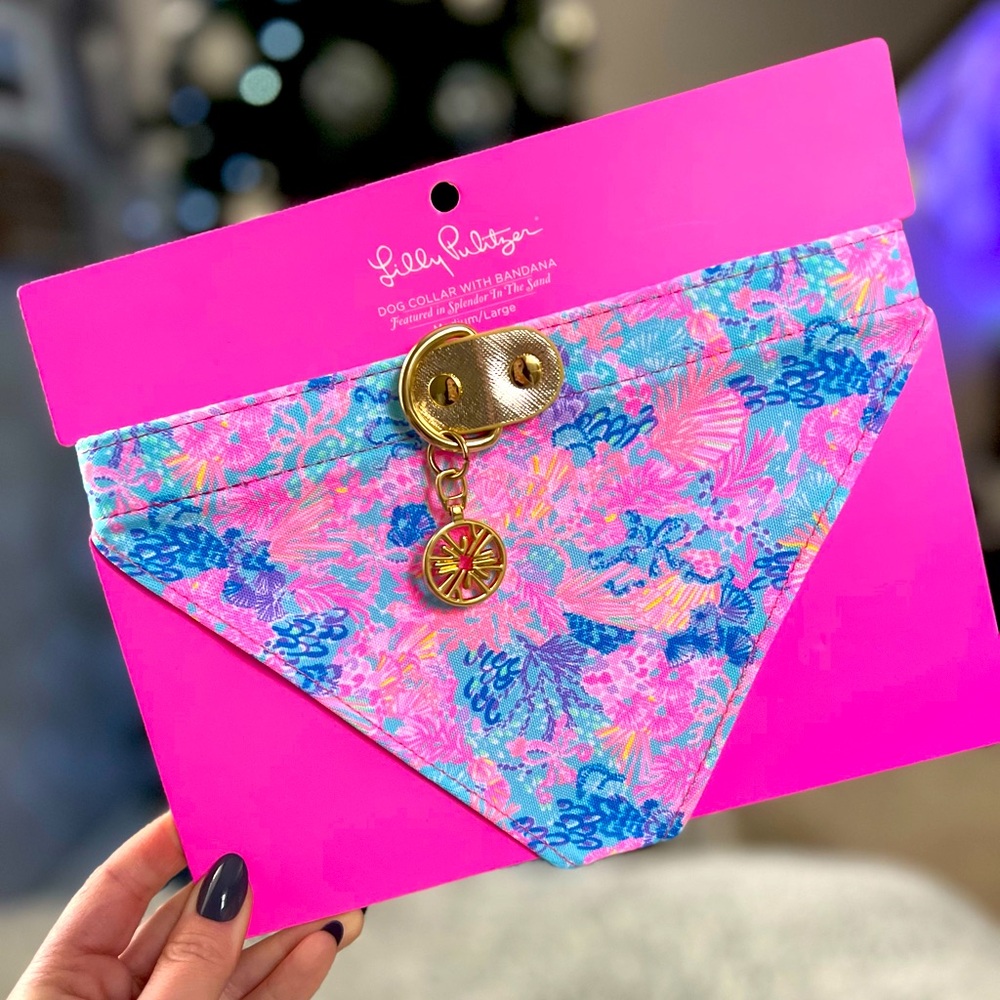 NWT Lilly Pulitzer Dog Collar with Bandana 🐶